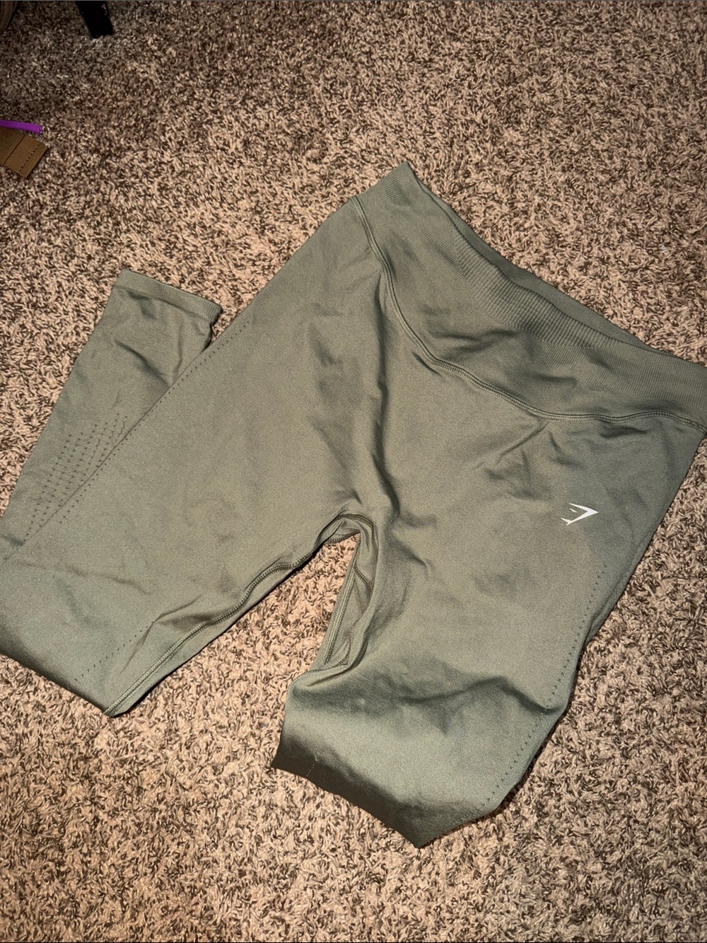 Gymshark womenSeamless Olive Leggings with Logo’s